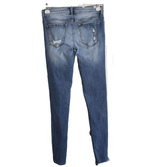 KanCan Destroyed distressed skinny jeans light medium wash KC8104 W7/27 - Picture 2 of 7